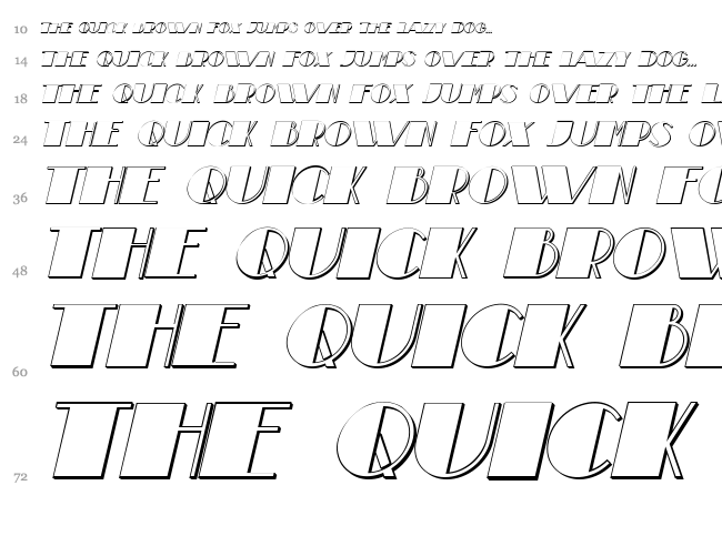 Theatrical font waterfall